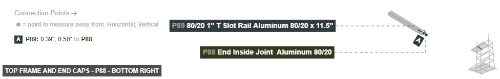 Top Frame and End Caps - Part End Inside Joint  Aluminum 80/20 - bottom_right