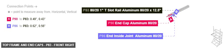 Top Frame and End Caps - Part 80/20 1