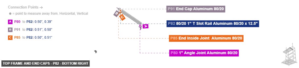 Top Frame and End Caps - Part 80/20 1