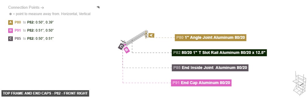 Top Frame and End Caps - Part 80/20 1