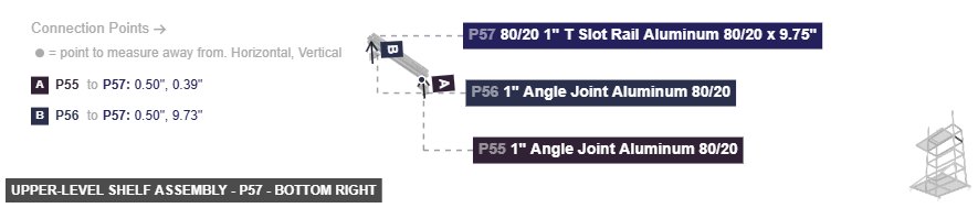 Upper-Level Shelf Assembly - Part 80/20 1