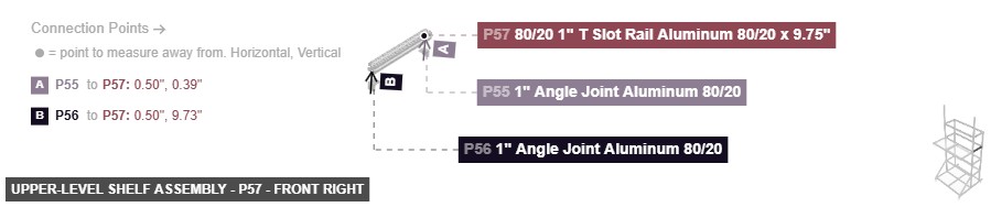 Upper-Level Shelf Assembly - Part 80/20 1