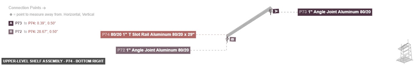 Upper-Level Shelf Assembly - Part 80/20 1