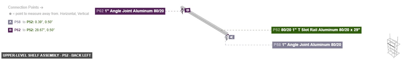 Upper-Level Shelf Assembly - Part 80/20 1