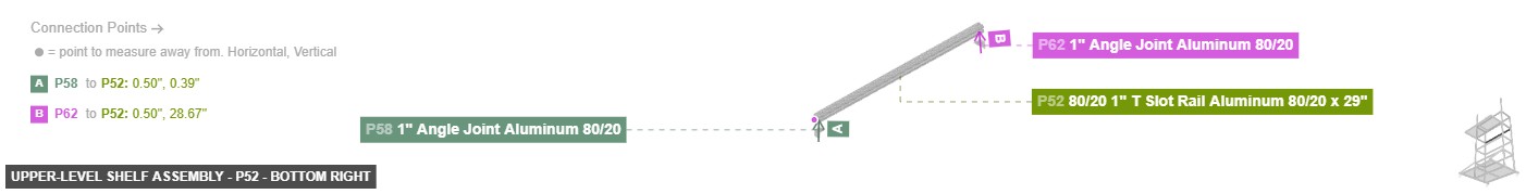 Upper-Level Shelf Assembly - Part 80/20 1