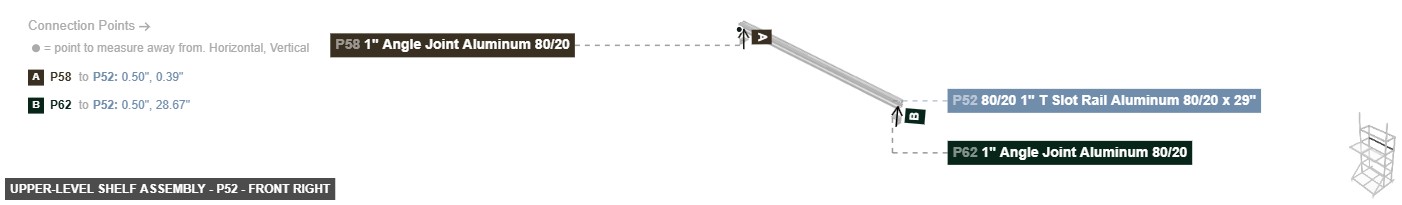 Upper-Level Shelf Assembly - Part 80/20 1