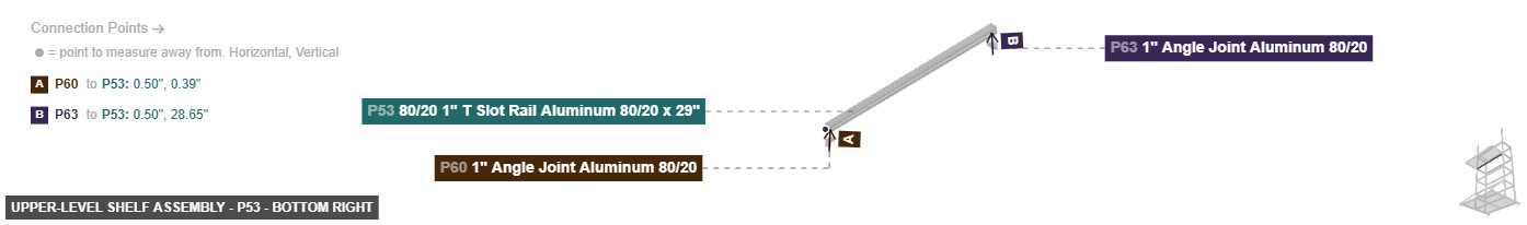 Upper-Level Shelf Assembly - Part 80/20 1
