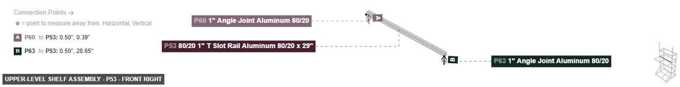 Upper-Level Shelf Assembly - Part 80/20 1