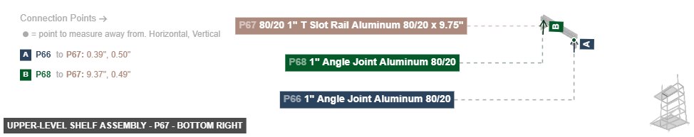 Upper-Level Shelf Assembly - Part 80/20 1