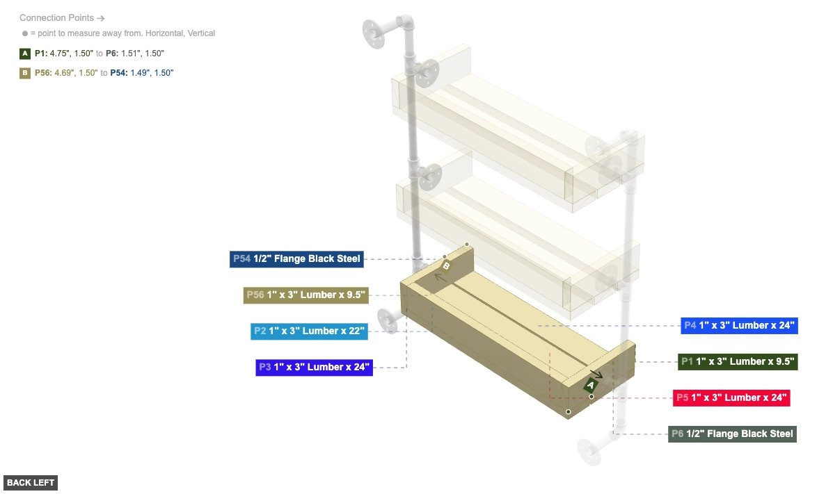 Assembly of Bottom Shelf Assembly - back_left