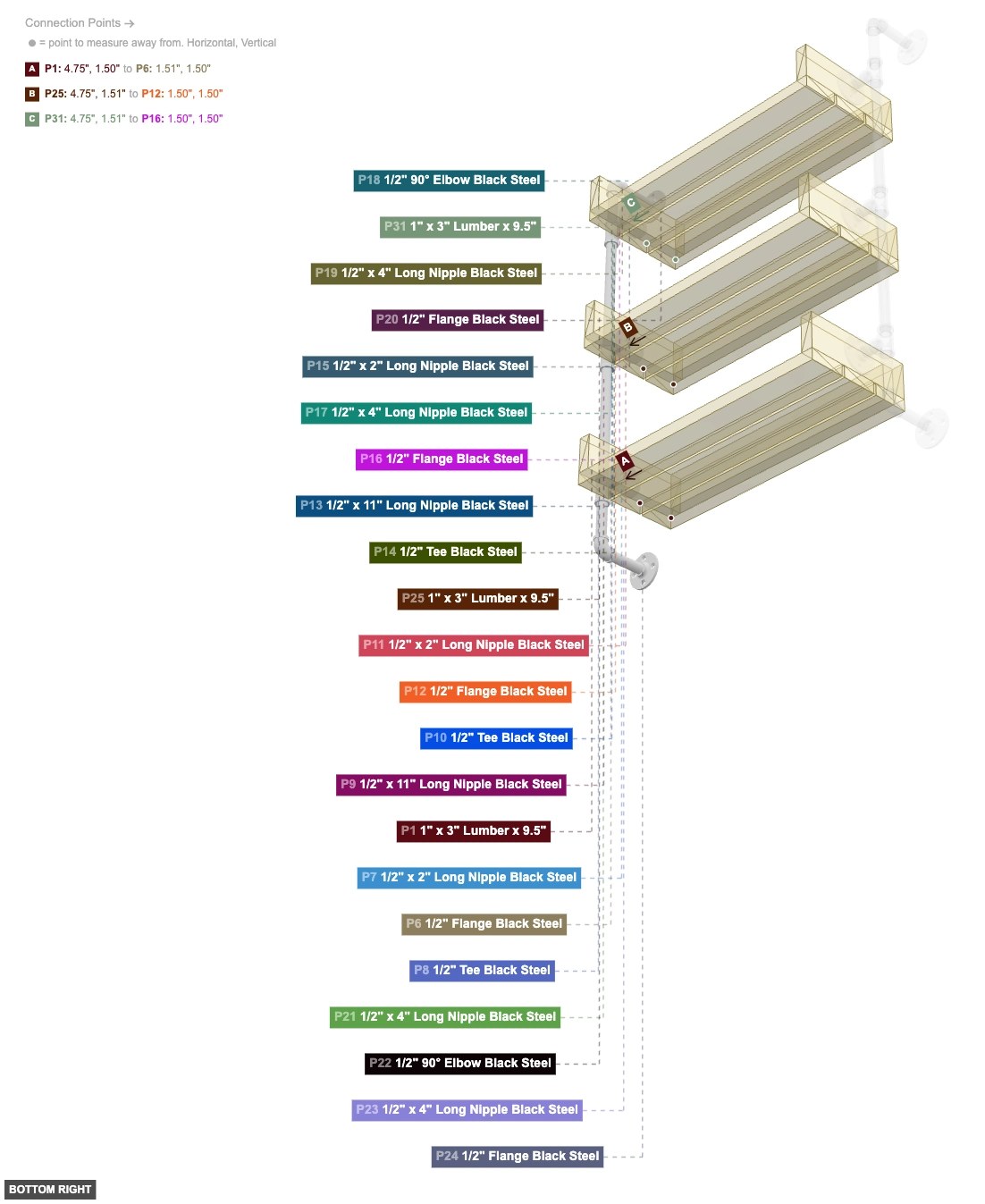 Assembly of Left Pipe Structure Assembly - bottom_right