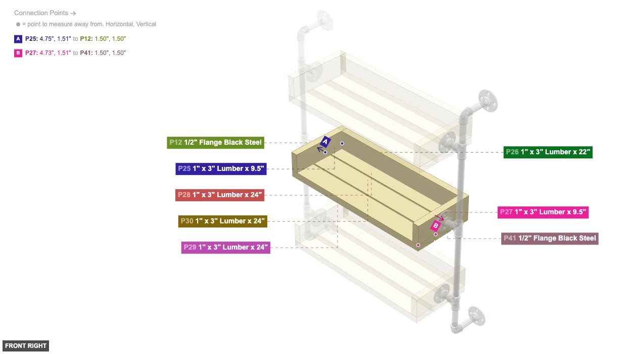 Assembly of Middle Shelf Assembly - front_right