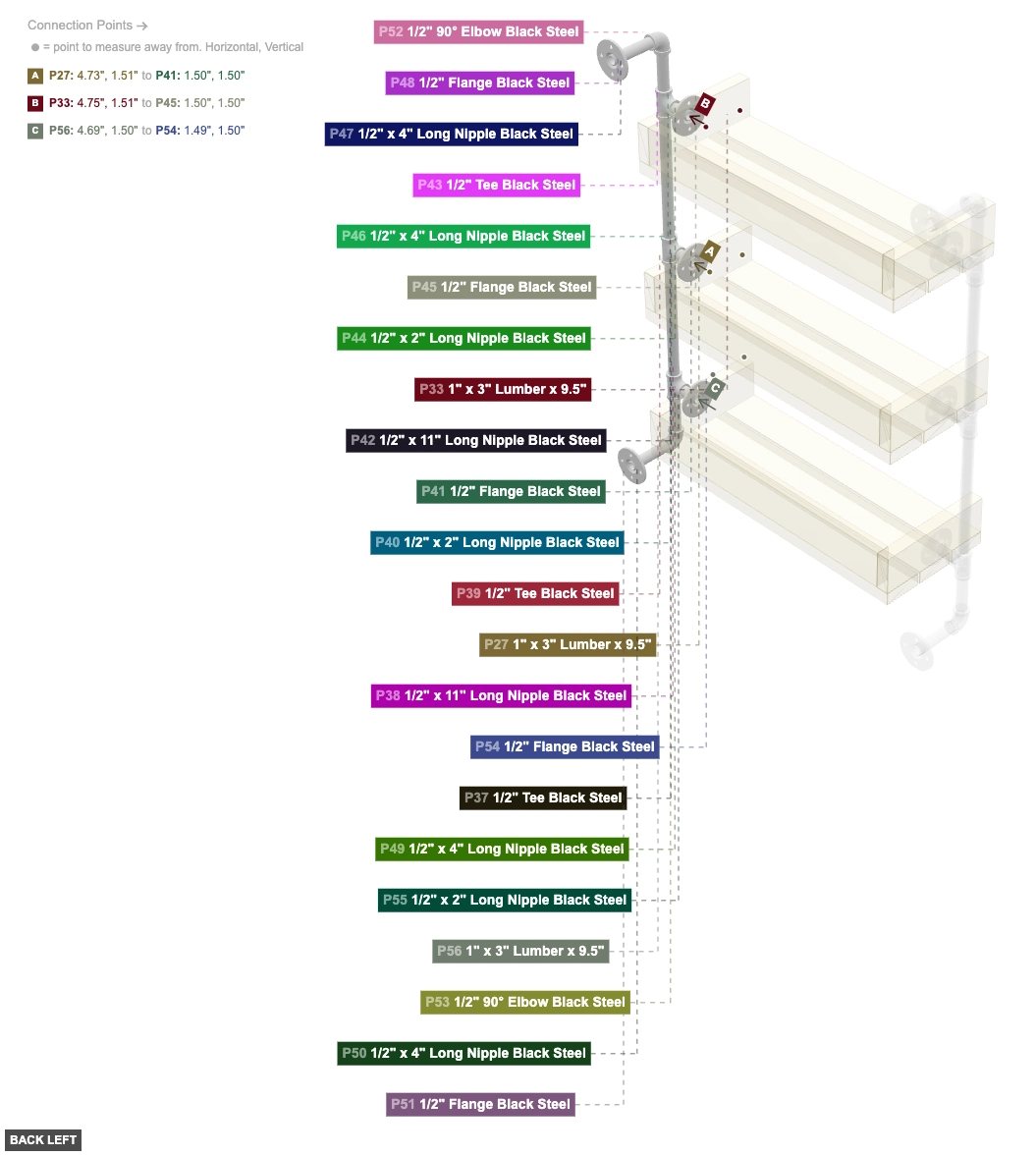 Assembly of Right Pipe Structure Assembly - back_left