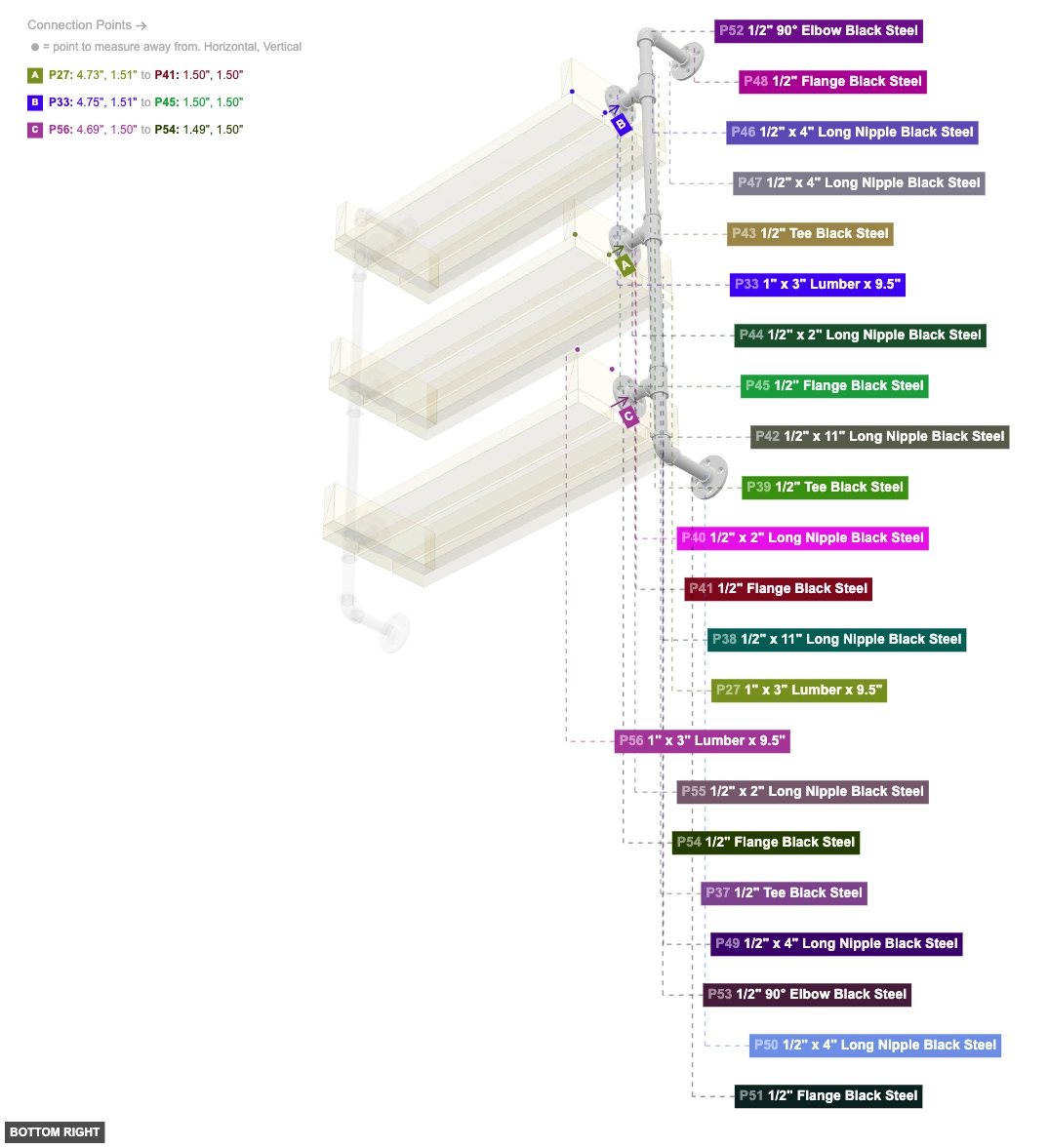 Assembly of Right Pipe Structure Assembly - bottom_right