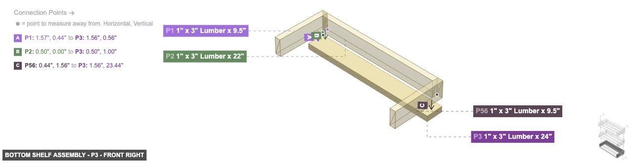 Bottom Shelf Assembly - Part 1
