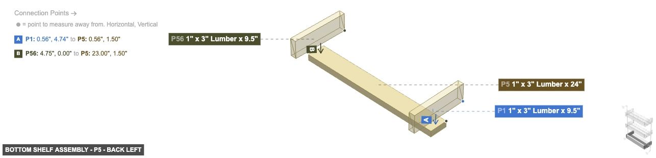 Bottom Shelf Assembly - Part 1