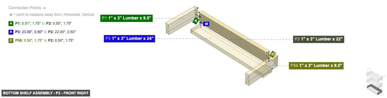 Bottom Shelf Assembly - Part 1