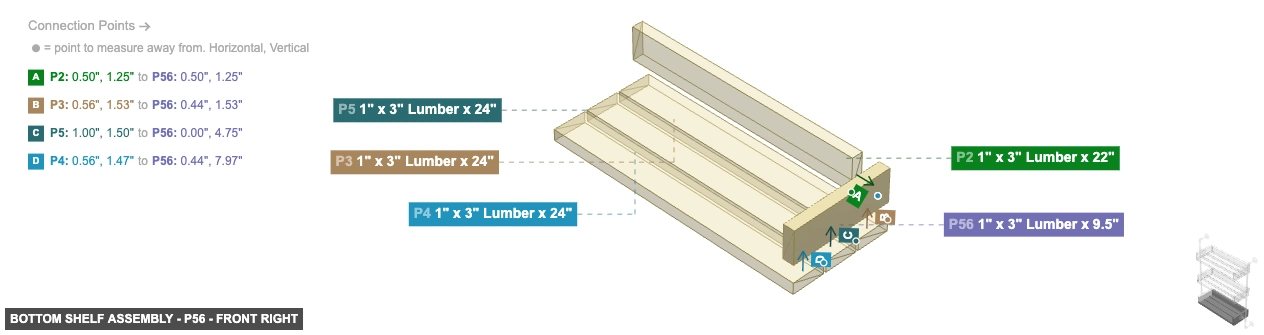 Bottom Shelf Assembly - Part 1