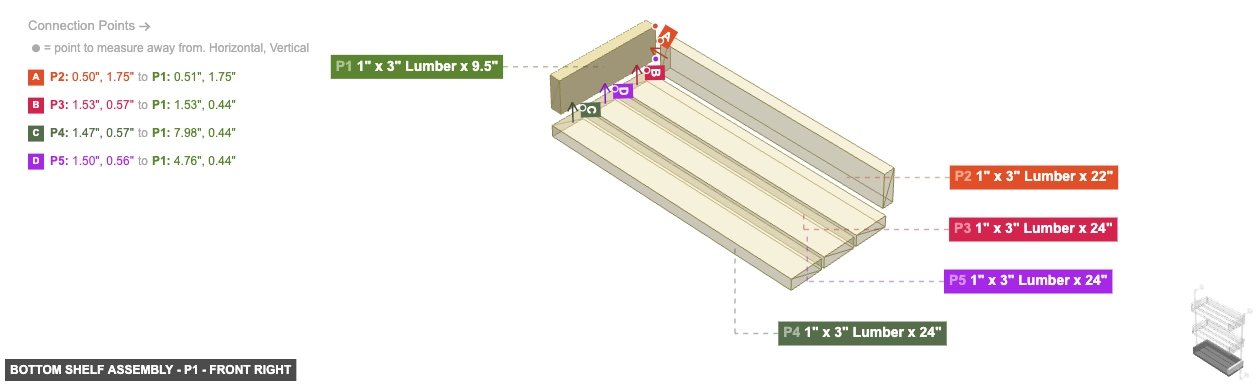 Bottom Shelf Assembly - Part 1