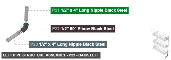 Left Pipe Structure Assembly - Part 1/2