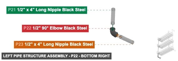 Left Pipe Structure Assembly - Part 1/2