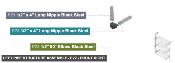 Left Pipe Structure Assembly - Part 1/2