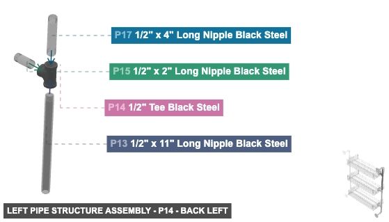 Left Pipe Structure Assembly - Part 1/2