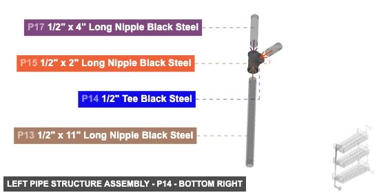 Left Pipe Structure Assembly - Part 1/2