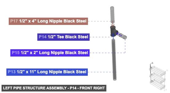 Left Pipe Structure Assembly - Part 1/2