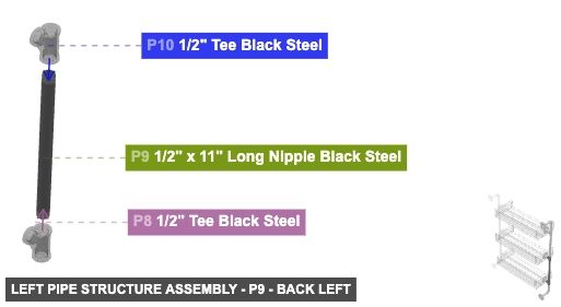 Left Pipe Structure Assembly - Part 1/2
