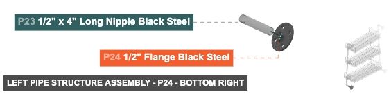 Left Pipe Structure Assembly - Part 1/2