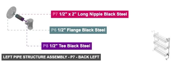 Left Pipe Structure Assembly - Part 1/2