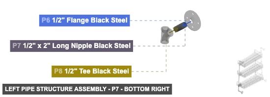 Left Pipe Structure Assembly - Part 1/2