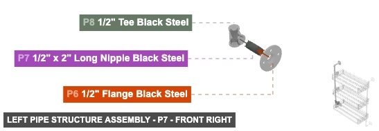 Left Pipe Structure Assembly - Part 1/2