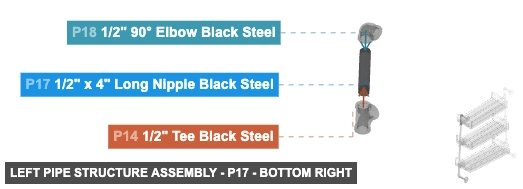 Left Pipe Structure Assembly - Part 1/2