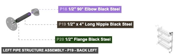 Left Pipe Structure Assembly - Part 1/2