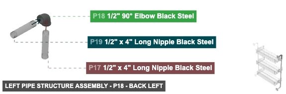 Left Pipe Structure Assembly - Part 1/2