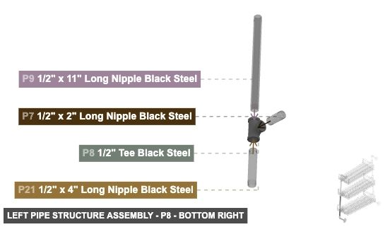 Left Pipe Structure Assembly - Part 1/2