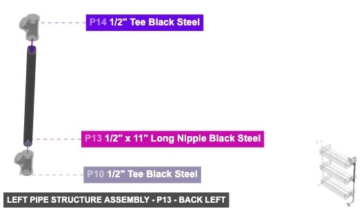 Left Pipe Structure Assembly - Part 1/2