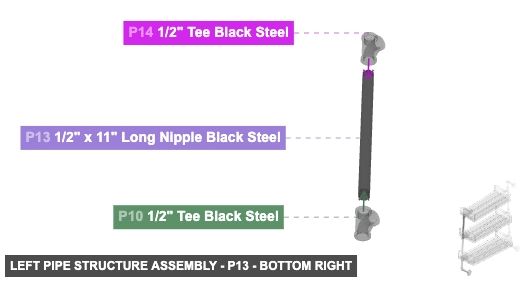 Left Pipe Structure Assembly - Part 1/2