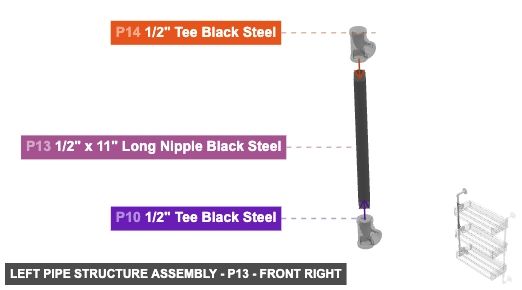 Left Pipe Structure Assembly - Part 1/2