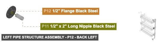 Left Pipe Structure Assembly - Part 1/2