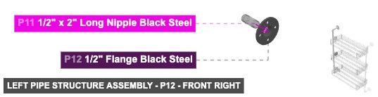 Left Pipe Structure Assembly - Part 1/2