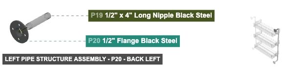 Left Pipe Structure Assembly - Part 1/2