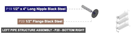 Left Pipe Structure Assembly - Part 1/2