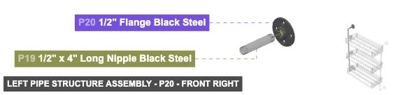 Left Pipe Structure Assembly - Part 1/2