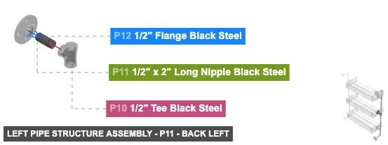 Left Pipe Structure Assembly - Part 1/2