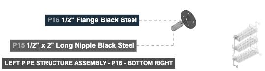Left Pipe Structure Assembly - Part 1/2