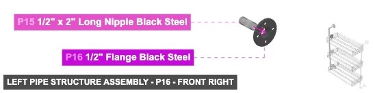 Left Pipe Structure Assembly - Part 1/2