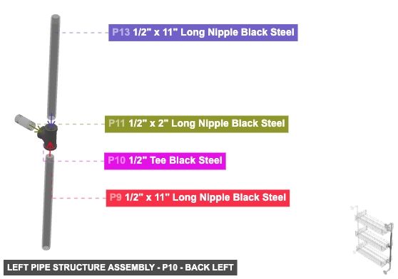 Left Pipe Structure Assembly - Part 1/2